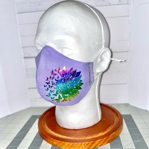 Sunflower butterfly face mask